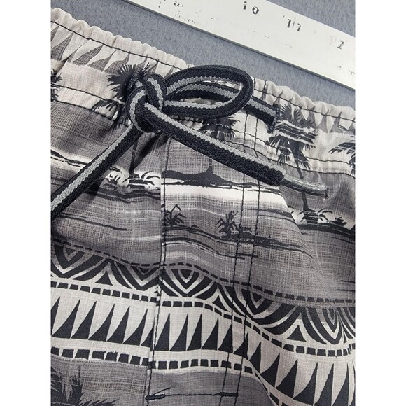 Quiksilver Waterman Shorts Mens Large Palm Tree Board Swim Trunks Swimwear - Picture 7 of 11